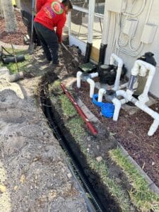 Drainage Services such as Channel Drains, French Drains, Dry Wells, and Yard Drains in Plant City & Tampa Florida