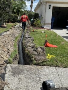 Drainage Services such as Channel Drains, French Drains, Dry Wells, and Yard Drains in Plant City & Tampa Florida