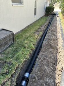 Drainage Services such as Channel Drains, French Drains, Dry Wells, and Yard Drains in Plant City & Tampa Florida